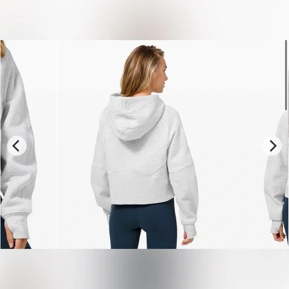 Lululemon Scuba Oversized 1/2 Zip Hoodie in Heathered Core Ultra Light Grey - Picture 2 of 9